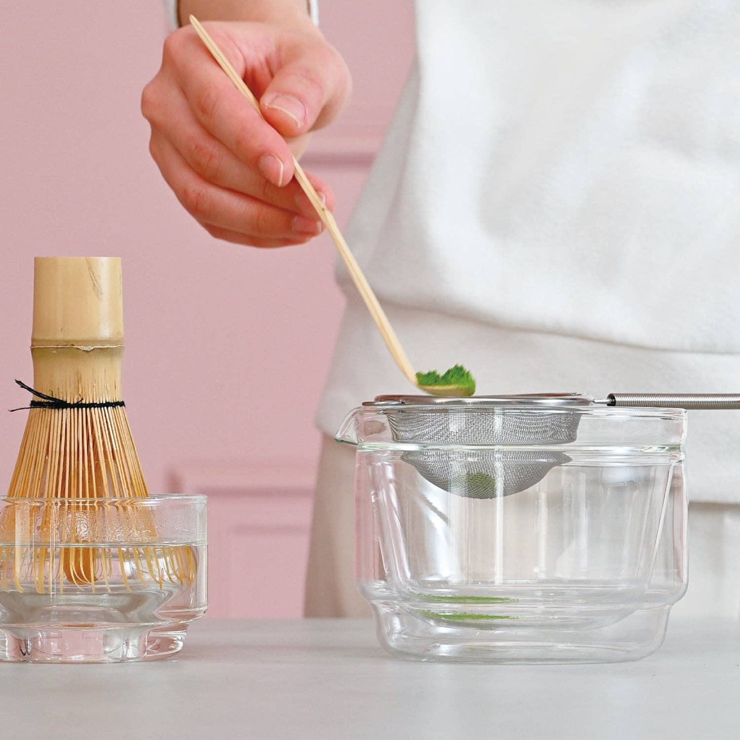Hario - Matcha Tea Gift Set - Pink