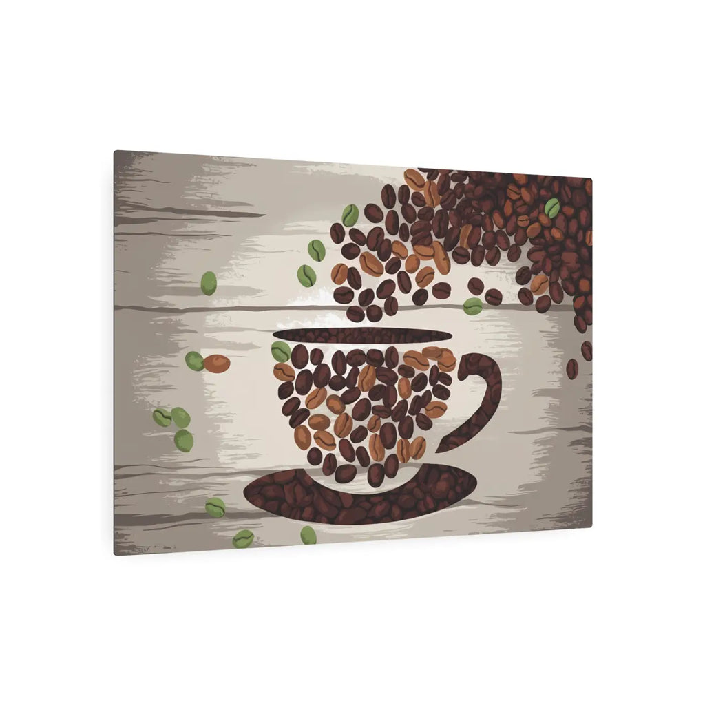 DipaliZ Coffee Bean Metal Art Sign - White Aluminum 18x12