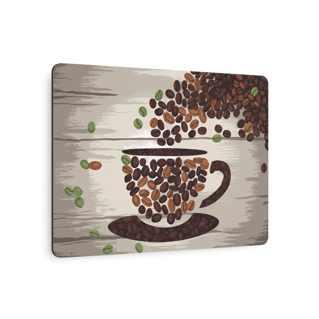 DipaliZ Coffee Bean Metal Art Sign - White Aluminum 18x12