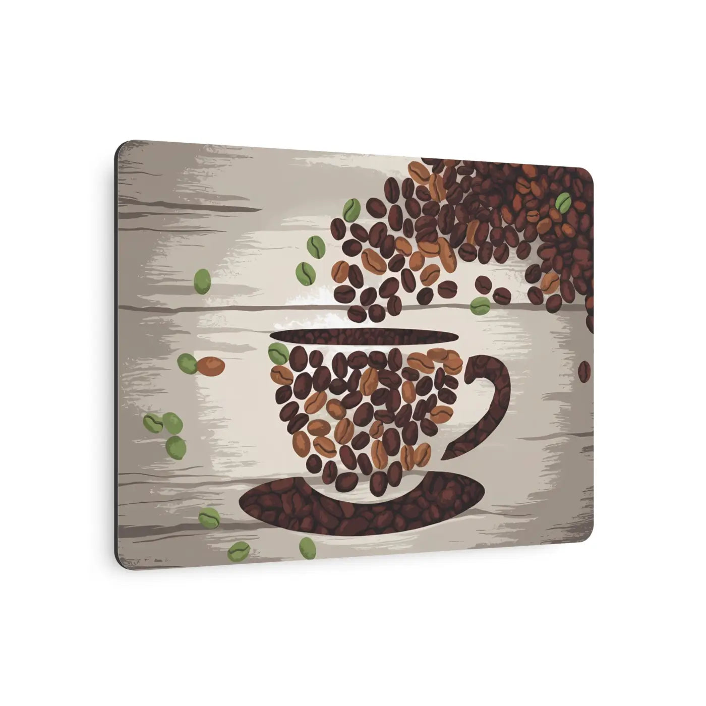 DipaliZ Coffee Bean Metal Art Sign - White Aluminum 18x12