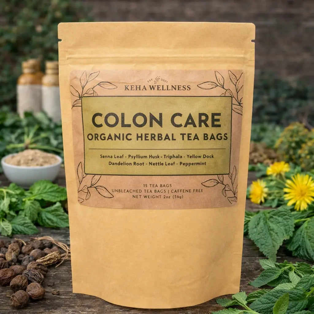 Colon Care Tea — Organic Herbal Tea Bags | Senna, Triphala & Psyllium Blend