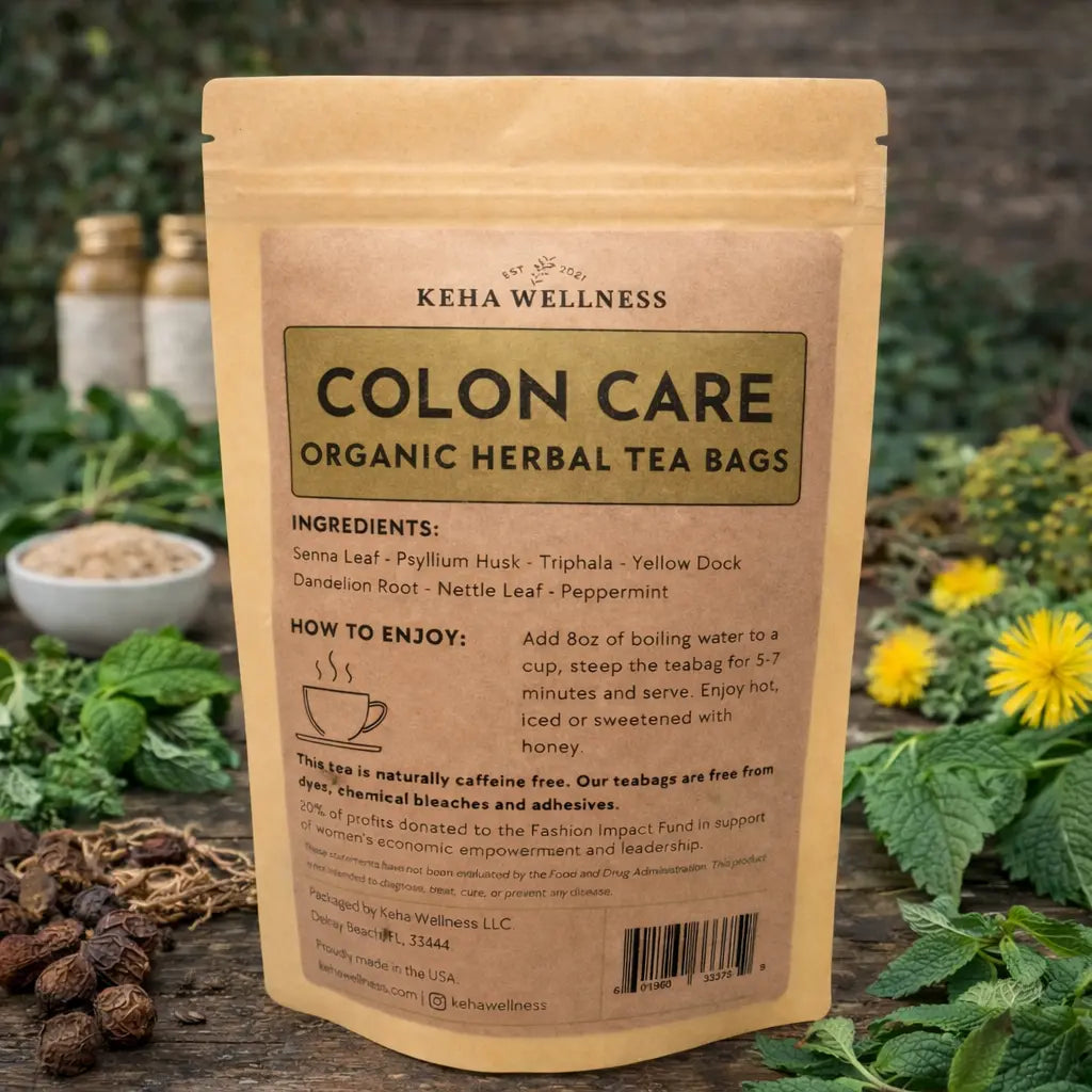 Colon Care Tea — Organic Herbal Tea Bags | Senna, Triphala & Psyllium Blend