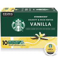 Starbucks K-Cup Coffee Pods, Vanilla Flavored Coffee, Naturally Flavored, 100% Arabica, 1 Box (10 Pods)