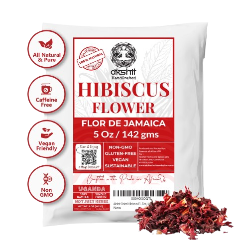 Dried Hibiscus Flowers 5 oz – Loose Leaf Hibiscus Tea | Akshit