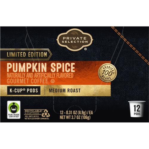 Private Selection Pumpkin Spice Medium Roast K-Cup Coffee Pods 12 ct