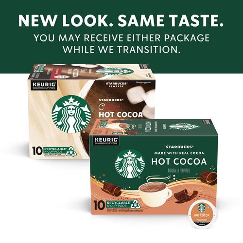 Starbucks Coffee K-Cup Pods, Naturally Flavored Hot Cocoa For Keurig Coffee Makers, 1 Box (10 Pods)