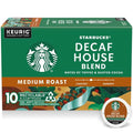 Starbucks K-Cup Coffee Pods, Medium Roast Coffee, Decaf House Blend, 100% Arabica, 1 Box (10 Pods)