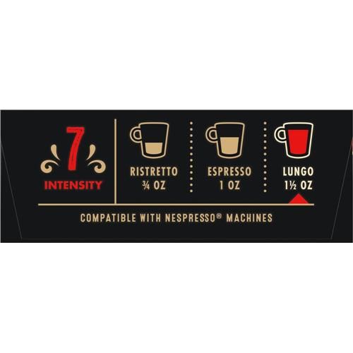 Private Selection Coffee Pods for Nespresso Original Machines Lungo Forte Espresso Dark Roast 10 ct