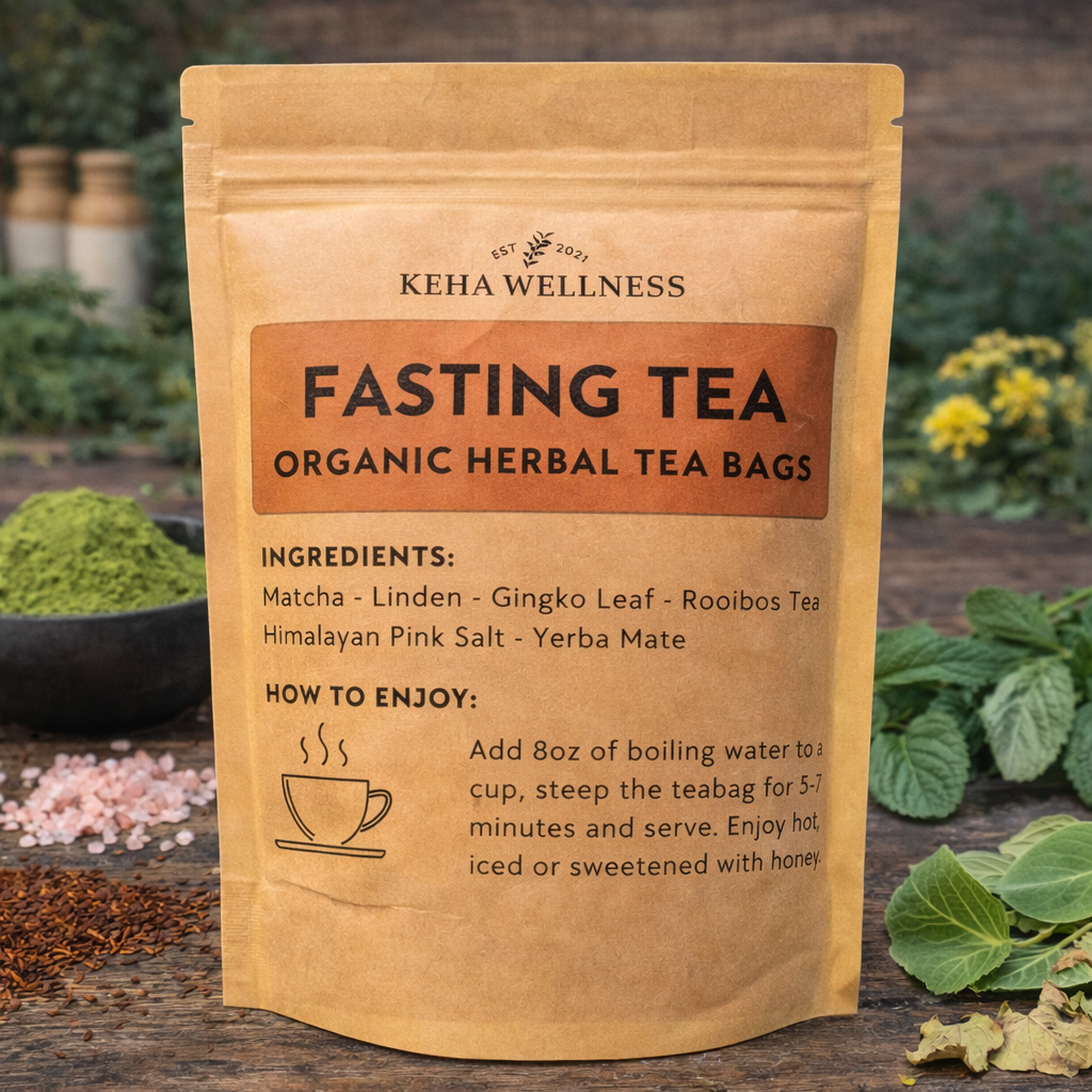 Fasting Tea — Organic Herbal Tea Bags | Matcha, Linden & Yerba Mate Blend