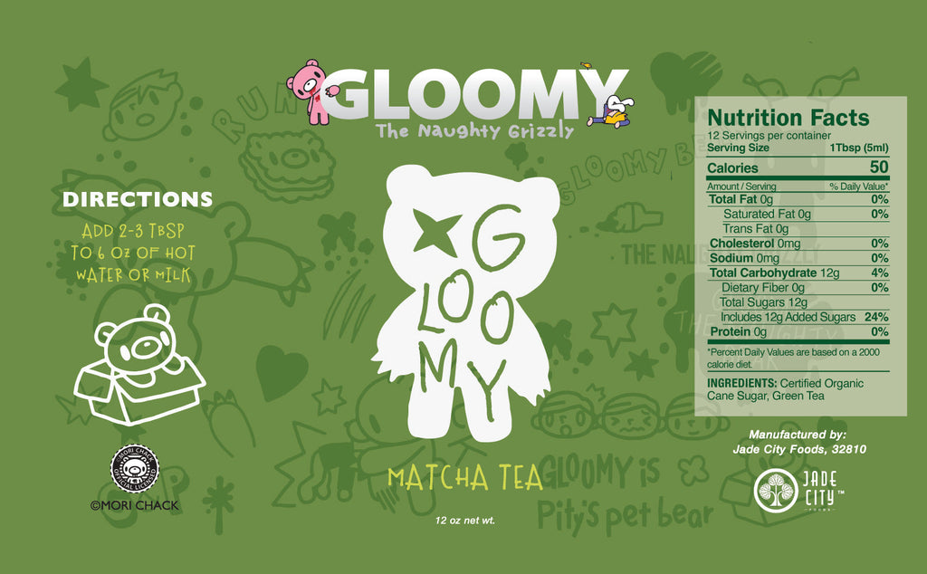 Gloomy the Naughty Grizzly Matcha Tea