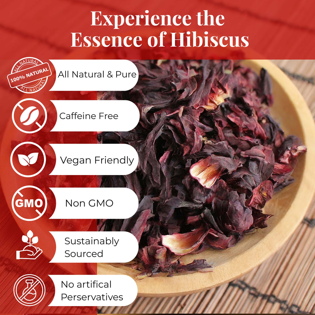 Dried Hibiscus Flowers 5 oz – Loose Leaf Hibiscus Tea | Akshit
