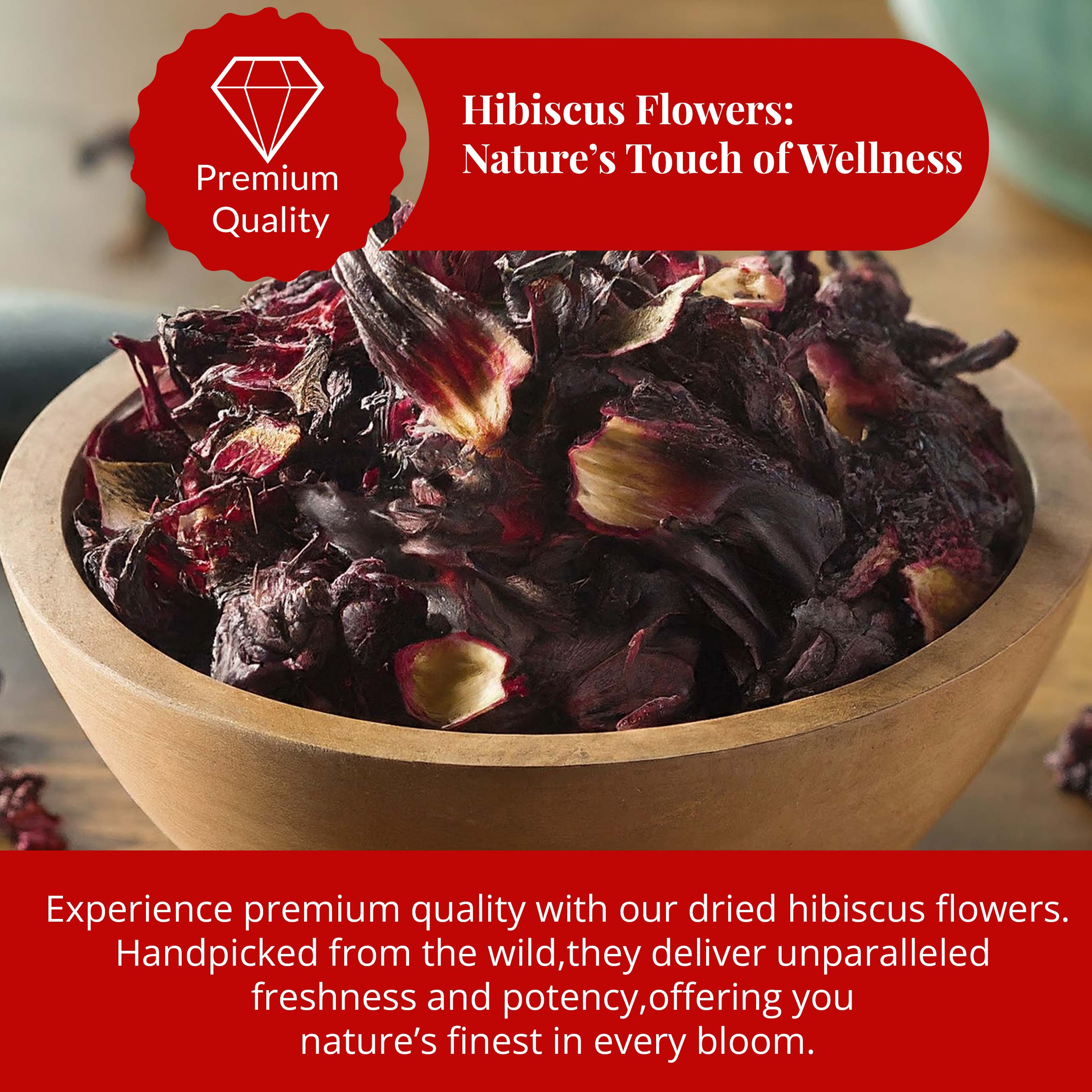 Dried Hibiscus Flowers 5 oz – Loose Leaf Hibiscus Tea | Akshit
