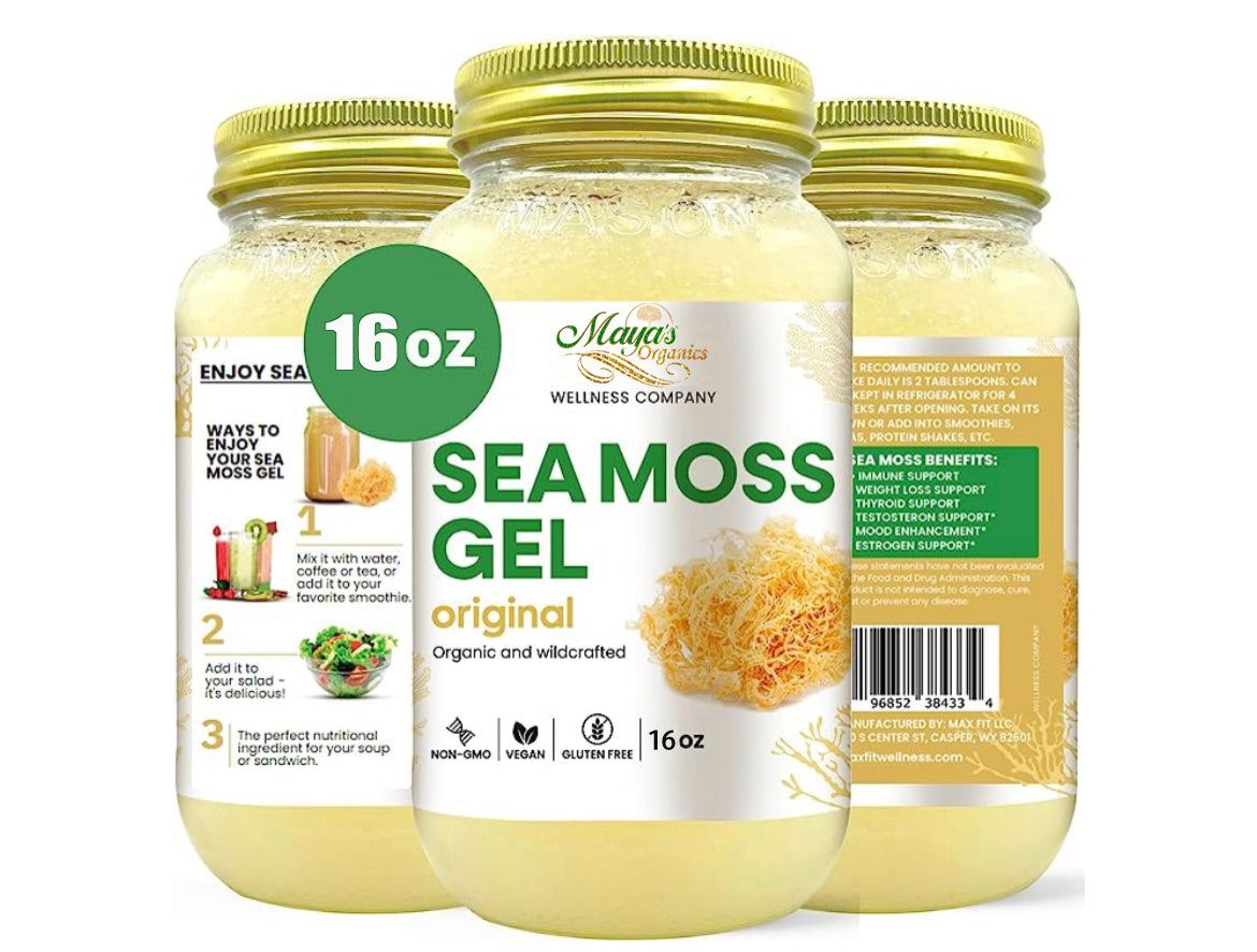 St. Lucia Wildcrafted Sea Moss Gel – Organic Irish Moss | 100% Natural, Vegan Superfood (92 Minerals Boost)