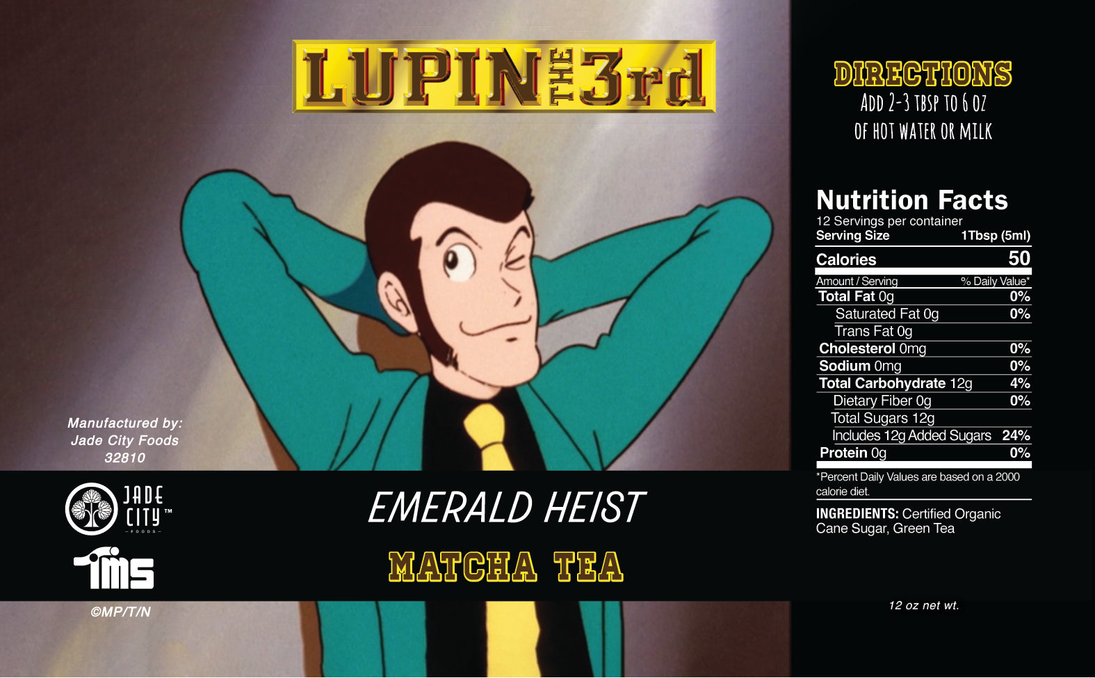 LUPIN THE 3rd Emerald Heist Matcha Tea