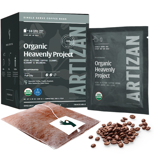 Organic Heavenly Project Decaf Coffee Singles