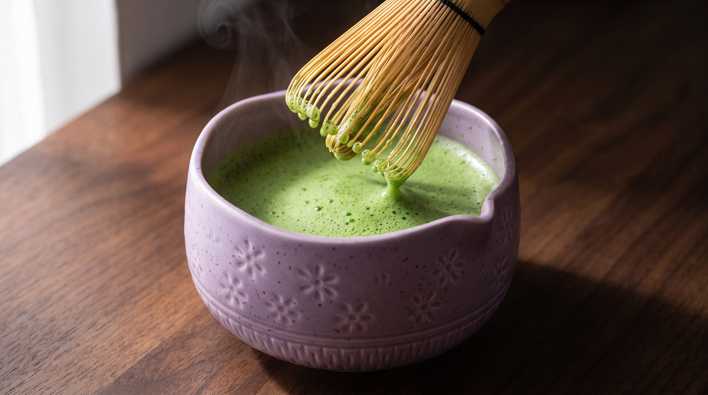 Matcha Whisk Set — Bamboo Chasen + Ceramic Chawan Gift Set
