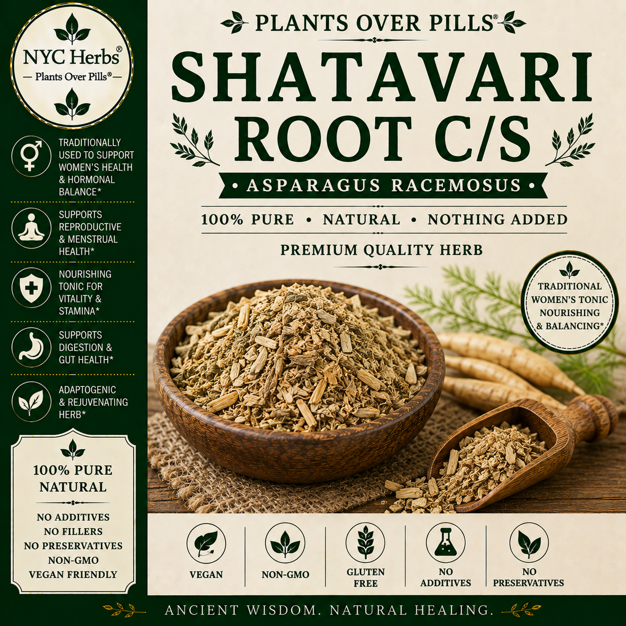 Shatavari Root c/s | Women's Hormonal Balance & Reproductive Tonic